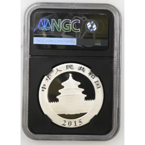 2015 - 1oz Panda Silver Coin - China 10Yn - NGC GEM UNC. (S14-B13)